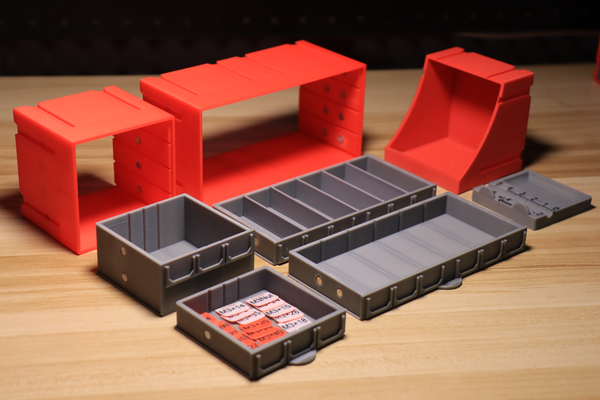 0 zéro soutien magnétique self locking espace rangement boîte remixé by hsquared outils organisateurs 3d print model - Mito3D