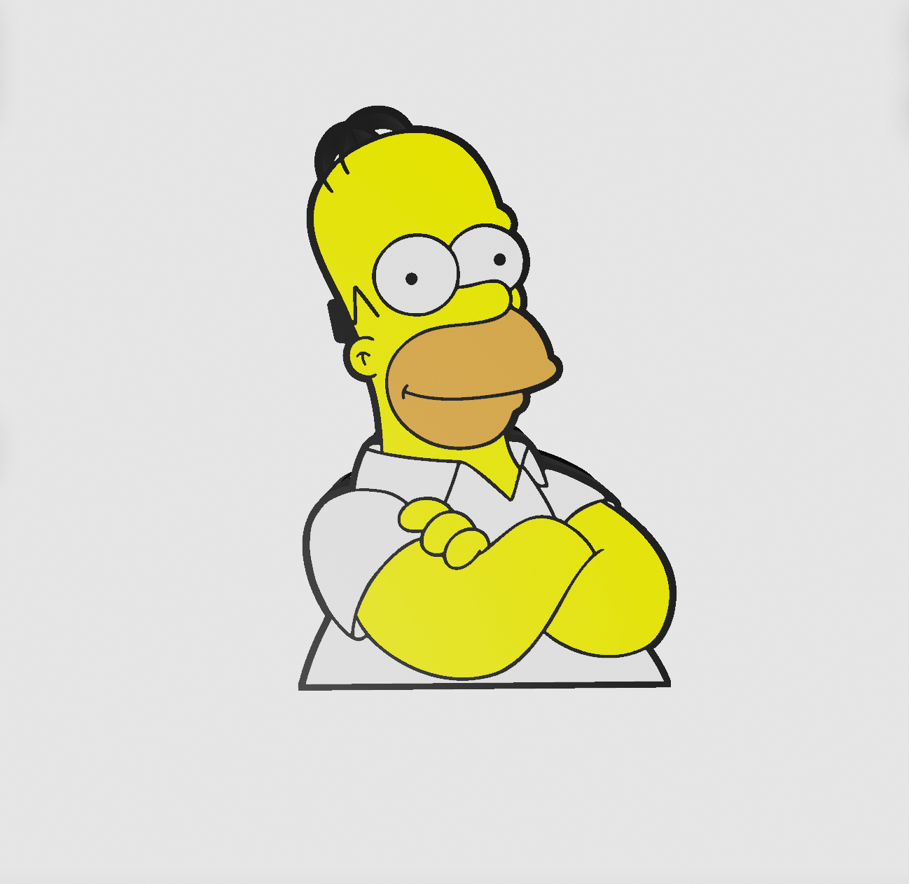 omero simpson lightbox guidato lampada by office 3d arte modelli homer simpson 3D print model - Mito3D