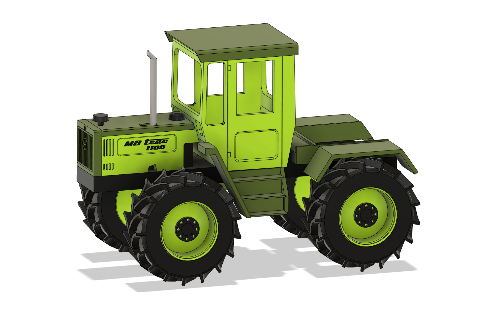 mb trac 1100 by tkroman tk passatempo fai veicoli traktor mbtrac fahrzeug agricoltura trattore veicolo macchina azienda agricola formazione scolastica motore 3D print model - Mito3D