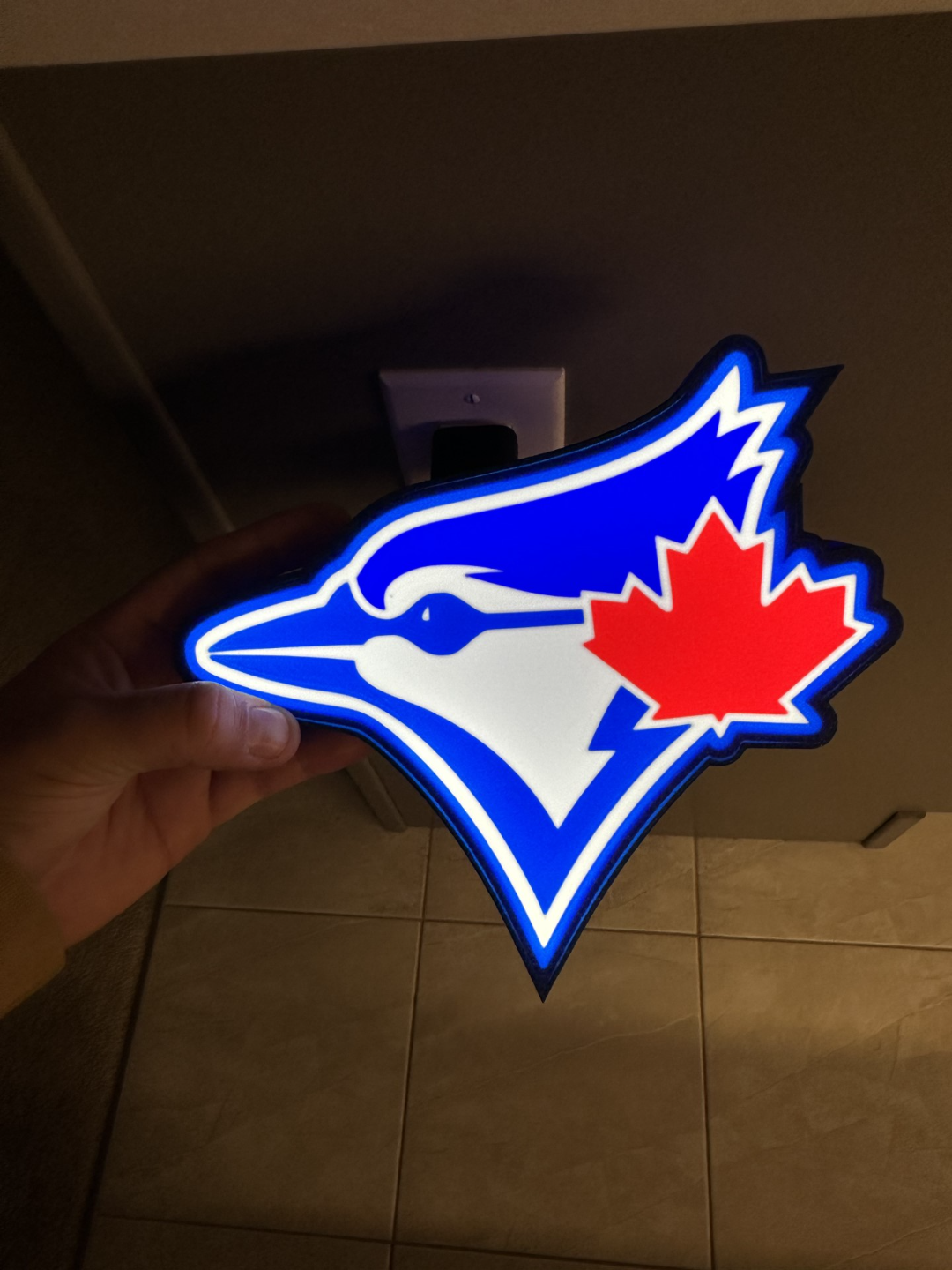 toronto blau jays licht box by dylansleuchtkästen hobby diy elektronik led leuchtkasten blujays 3D print model - Mito3D