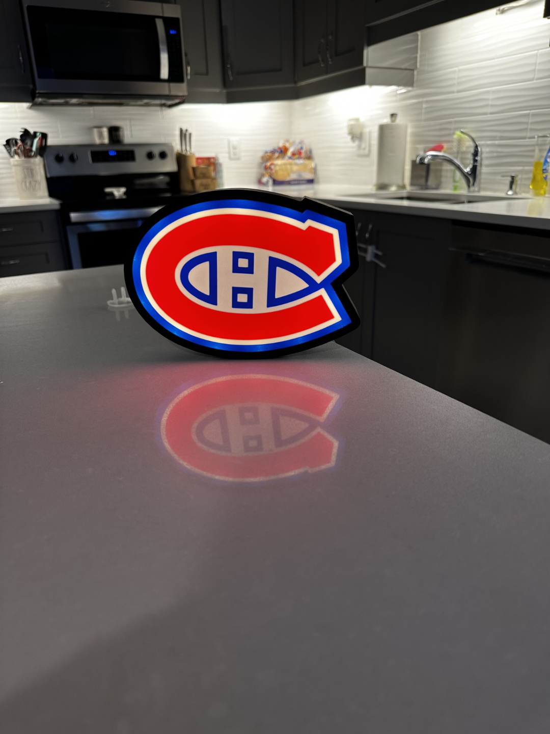 montreal canadienses ligero caja by cajas luz dylans pasatiempo bricolaje diy electrónica led ligera 3D print model - Mito3D