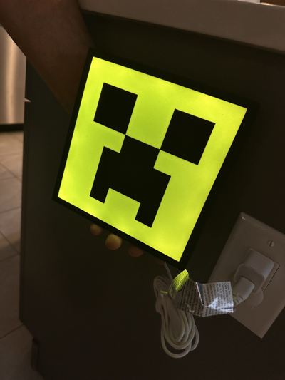 creeper light box by dylanslightboxes hobby & diy electronics led lightbox minecraft 3d print model - Mito3D
