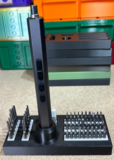 electric screwdriver holder bit mavhtel brand by matthew cunningham tools organizers organizer stand electricscrewdriver 3d print model - Mito3D
