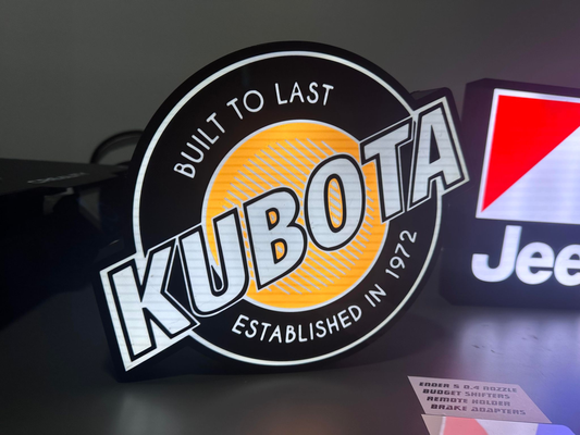 vintage kubota luce scatola by mopar2511 arte segni loghi trattore lightbox 3d print model - Mito3D