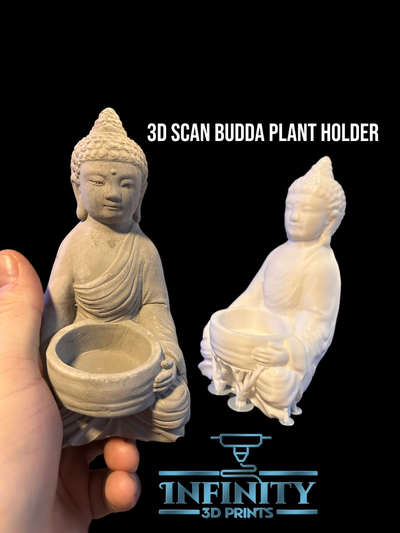 buddha 3d scan pflanze halter unterstützung by unendlichkeit druckt kunst skulpturen erleuchten felsen lehm bildhauerei 3d print model - Mito3D
