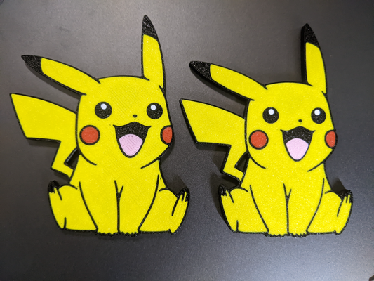 pikachu magnete by madebyad arte 2d anime pokemon 3d print model - Mito3D