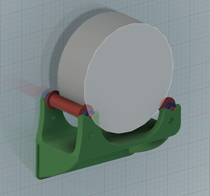 rollenhalter filamento alça spulenhalter by pró impressão solução 3d impressora acessórios espula bambu laboratório equipamento rollen externo 3d print model - Mito3D