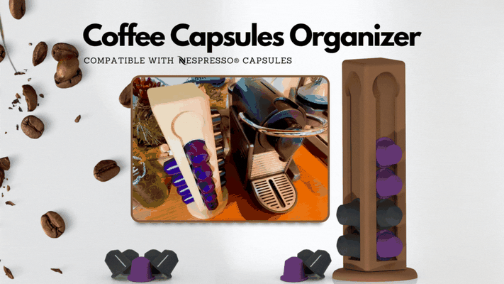 kahve kapsüller organizatör by franceschellifederico ev halkı modeller kahve kapsül kapsüllü dağıtıcı tutucu kahvekapsül tutucusu altlığı kutu kutusu mutfak dekor yarar 3d print model - Mito3D