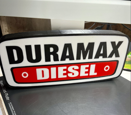 duramax diesel lightbox by wagzprintz art 2d wagz chevy gmc 3d print model - Mito3D