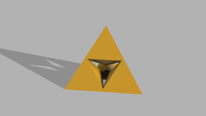 triforce pyramide by turtletech kreationen spielzeuge spiele zeichen nintendo videospiel zelda verknüpfung legende atemwild botw totk tränen königreichs 3d print model - Mito3D