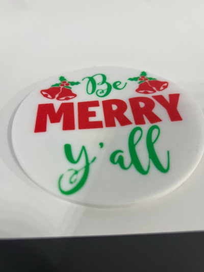 christmas - be marry y'all ornament by marcos p art signs & logos xmas sign merry 3d print model - Mito3D