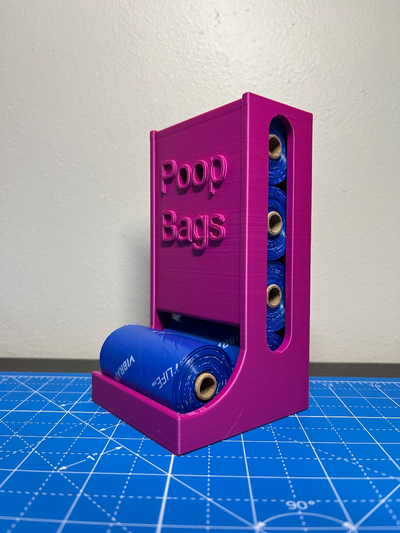 poop bag roll dispenser by hirt3dprint household pets 3d print model - Mito3D