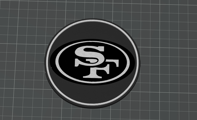 49ers coaster by mr3ddude art 2d cool 3d print model - Mito3D