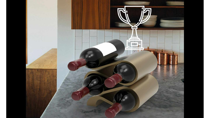 vin bouteille titulaire soutien by enggraphe ménage maison modèles porte cuisine gadget conception élégant espace rangement 3d print model - Mito3D