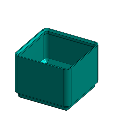 gridfinity basic bin 1x1 4u remixed by c4444 tools organizers bins 3d print model - Mito3D