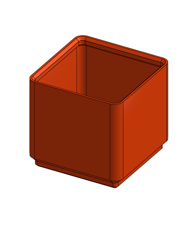 gridfinity basic bin 1x1 5u remixed by c4444 tools organizers 3d print model - Mito3D