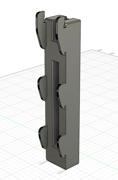 rempoter taquet simple paroi mur contrôle remixé by wapitman outils organisateurs mural porte bobine cheville planche 3d print model - Mito3D