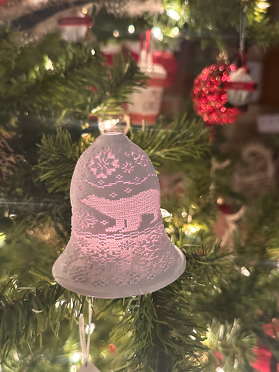 knitted bears lithophane bell by ncarrier25 art models christmas light bear knit 3d print model - Mito3D