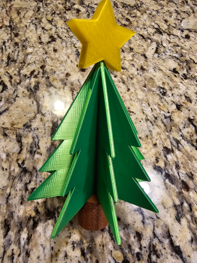 simple christmas tree - star by heath household decor holiday festive 3d print model - Mito3D