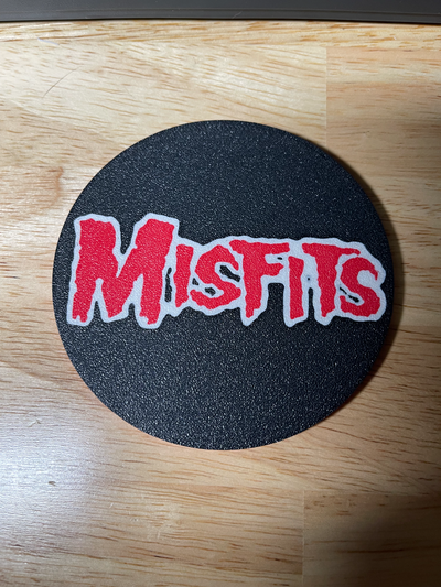 misfits coaster set by horroshow21 household decor punk 3d print model - Mito3D