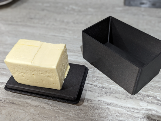 modern minimalistisch butter geschirr by marc abonnieren haushalt haus modelle butterdose 3d print model - Mito3D