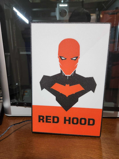red hood by bromigo77 art signs & logos light lightbox 3d print model - Mito3D