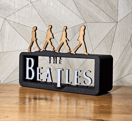 beatles decor piece abby road by vhart0 art models 3d print model - Mito3D