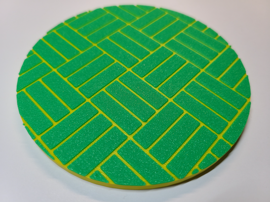 textured square pattern coaster by dietpeachfanta household decor 3d print model - Mito3D