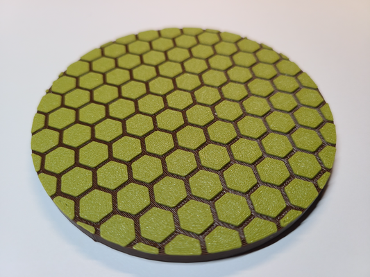 textured honeycomb coaster by dietpeachfanta household decor pattern 3d print model - Mito3D