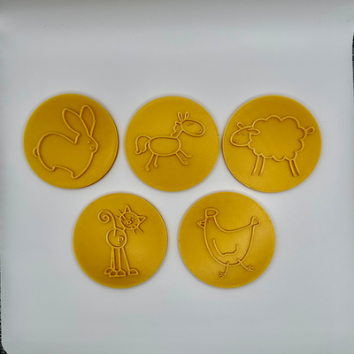 animaux biscuit coupeur timbre by indibles loisir diy noël 2023 2024 noël christmascookiecutter timbrebiscuitsdenoel coupeurs biscuits tampon cookies lampe cuisine argile play doh 3d print model - Mito3D