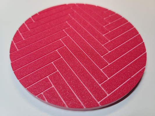 textured herringbone pattern coaster by dietpeachfanta household decor 3d print model - Mito3D
