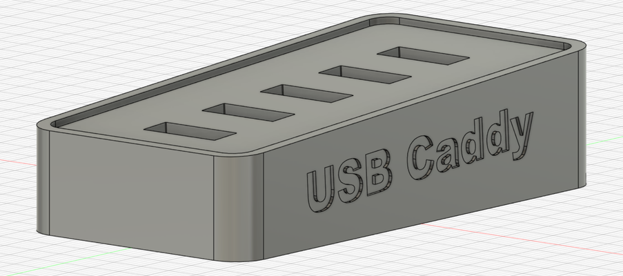 usb caddie by madkraken werkzeuge veranstalter halter unterstützung 3d print model - Mito3D