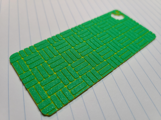 texturado cuadrado patrón filamento muestra tela by dietapeachfanta arte 2d 3d print model - Mito3D
