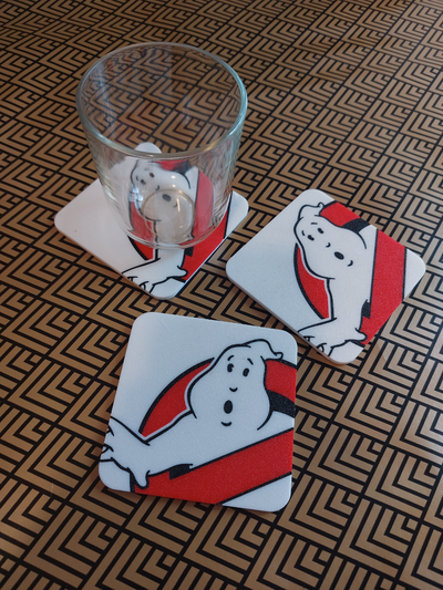ghostbusters coasters by mark dra household decor coaster ams 3d print model - Mito3D