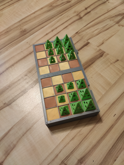 portatile marziano scacchi by patrick bilert giocattoli giochi tavola gioco scacchiera pezzi degli 2 giocatore 4 facile multi colore multicolore stampa 3d print model - Mito3D