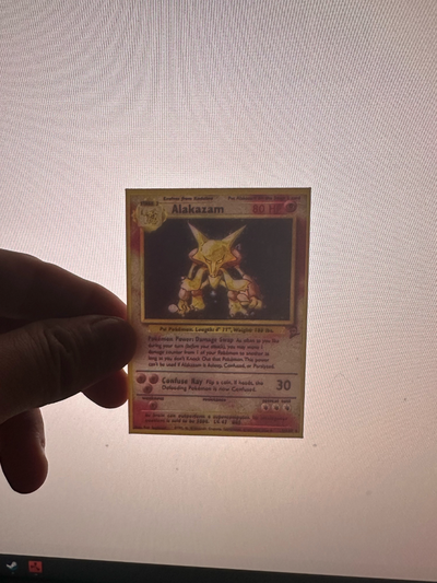 alakazam pokemon card lithophane by thatguy08 art 2d 3d print model - Mito3D