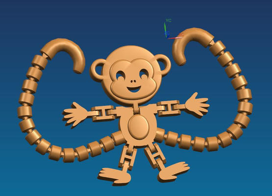 articulé singe queues remixé by attv85 jouets jeux articuler jouet 3d print model - Mito3D