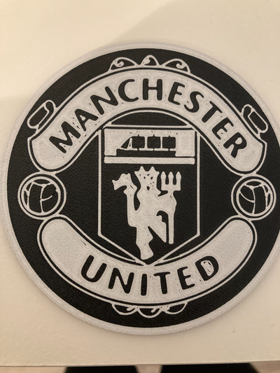 man united coaster by jakubhroch art 2d manu manchester 3d print model - Mito3D