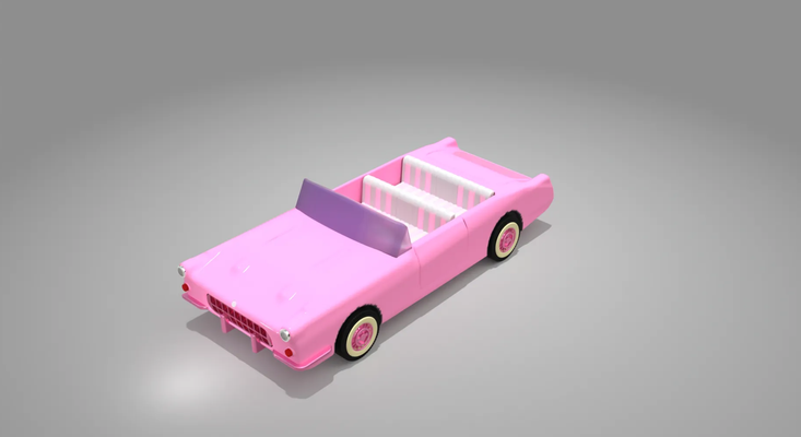 barbie cabrio wagen by wazza10 spielzeuge spiele 3d print model - Mito3D