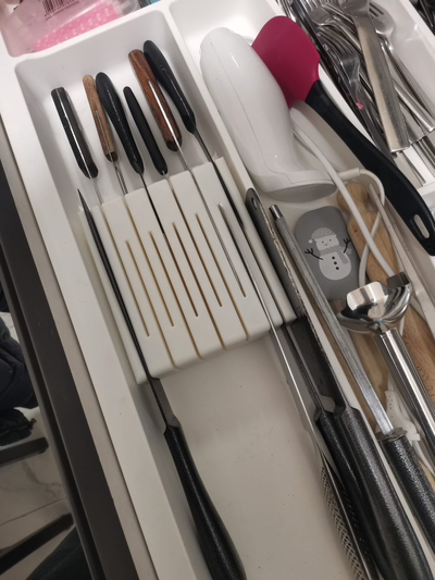 knives organizer by ceerone sak household house models coltelli support cucina kitchen order cassetto 3d print model - Mito3D