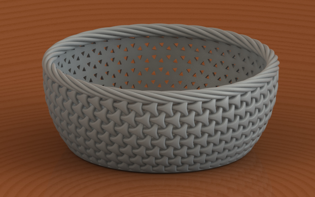 cestino intricato struttura by valerio tarabella domestico arredamento strutturato vaso 3d print model - Mito3D