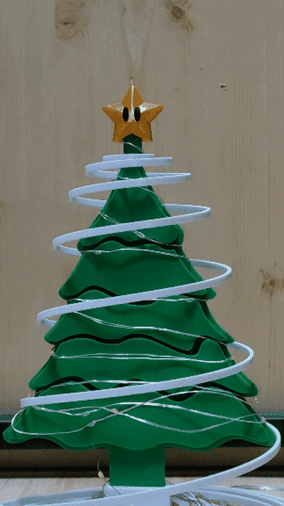 christmas tree mario star by tomsky000 household decor ornament 3d print model - Mito3D