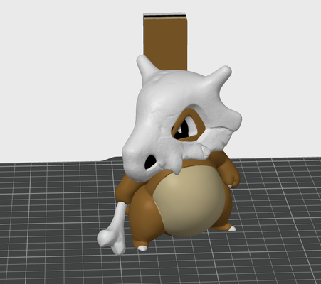 pokémon cubone ams ams4 remixado by gokuming brinquedos jogos personagens 3d print model - Mito3D