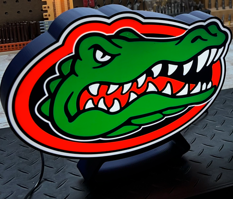 florida gators lightbox by dreed10 art signs & logos 3d print model - Mito3D