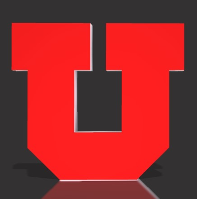 utah utes lightbox by geek3designs domestico arredamento università of lampada luce guidato 3d print model - Mito3D