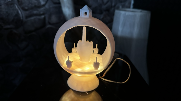 invierno globo mierda by der jeniche arte esculturas decoración navidad pla deko kunst 3d print model - Mito3D