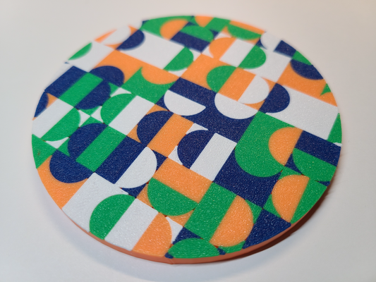 retro circle pattern coaster by dietpeachfanta household decor 3d print model - Mito3D