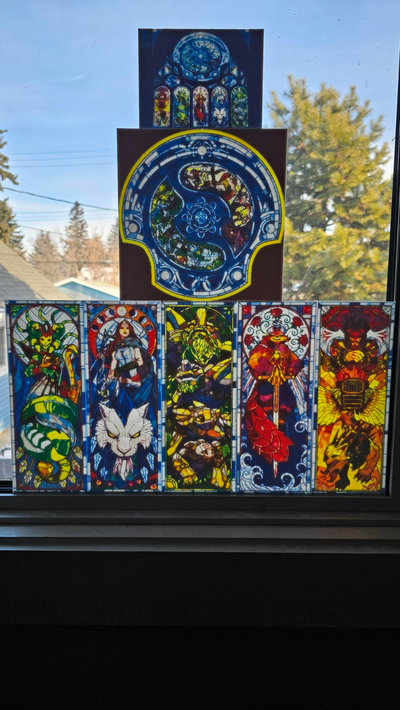 dota 2 stained glass lithophanes by 3dfm art 2d lithophane bundle multi color cmyk 3d print model - Mito3D