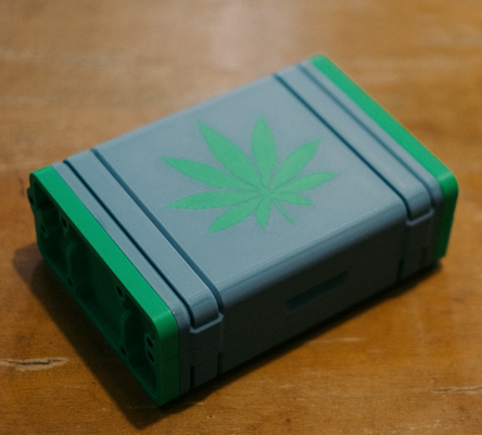 scifi fall mantel 420 verstauen container auflage neu gemischt by josh 3d werkzeuge veranstalter topf gras marihuana 3d print model - Mito3D