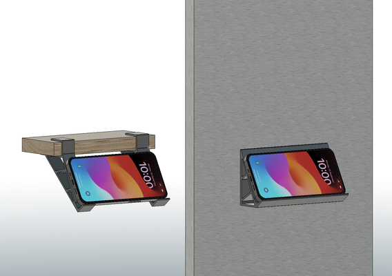 parametric phone holder shelf or magnets by depep1 tools fridge magnet parameteric kitchen 3d print model - Mito3D